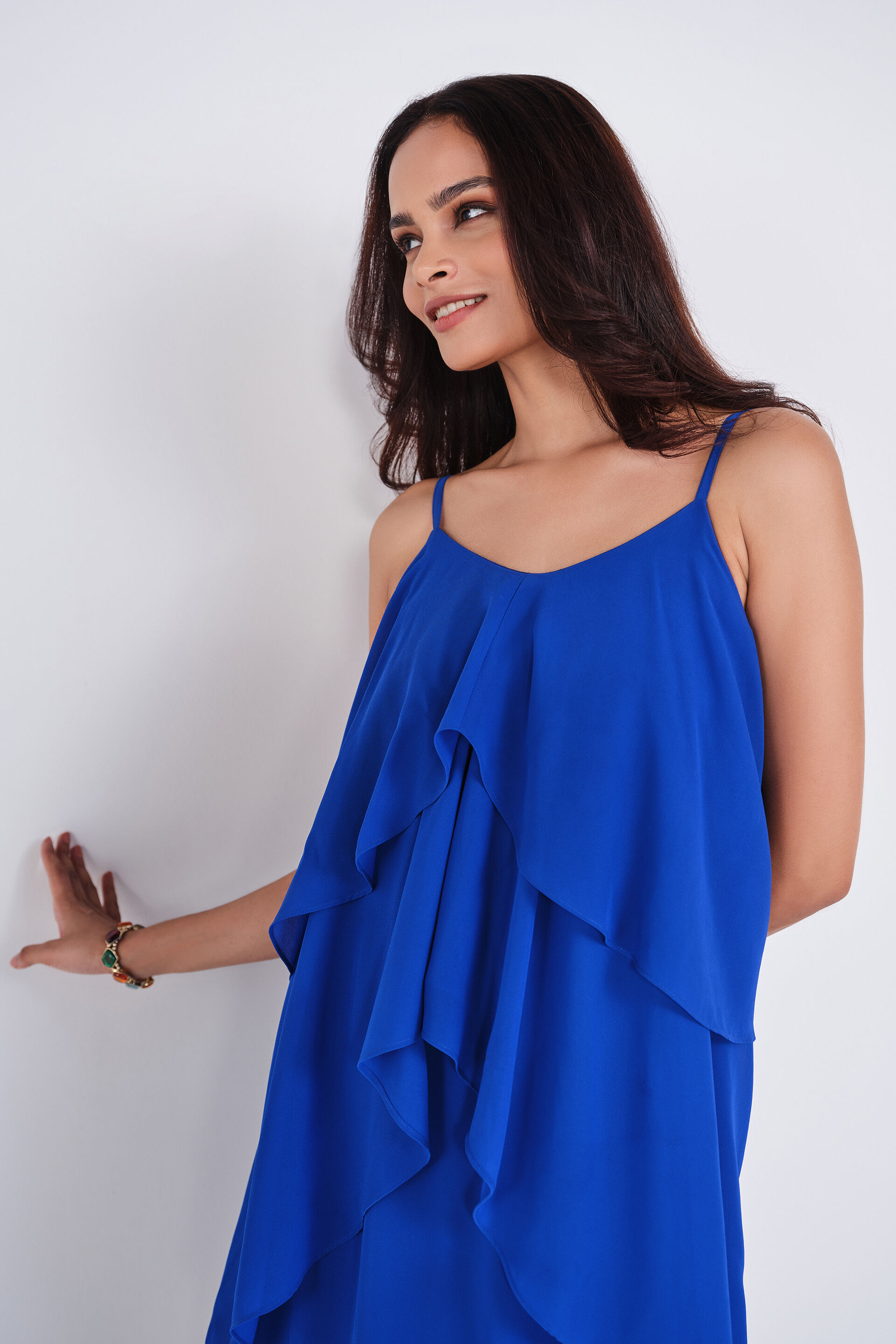 Blue Flounce Dress, Blue, image 5